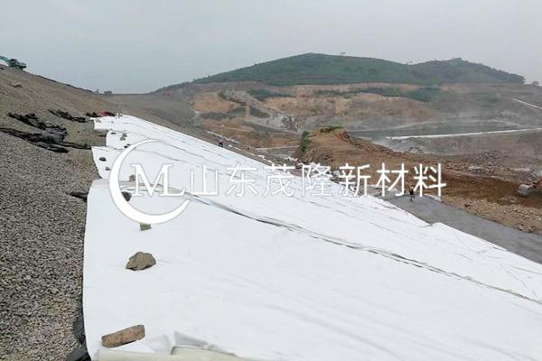 《松花江一級支流英格吐河上游生態保護修復工程》土工布施工